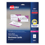 Avery Print-to-the-Edge Microperf Business Cards w/Sure Feed Technology, Color Laser, 2x3.5, White, 160 Cards, 8/Sheet,20 Sheets/PK (AVE5881) View Product Image