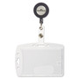 Durable ID/Security Card Holder Set, Vertical/Horizontal, Reel, Clear, 10/Pack (DBL801219) View Product Image