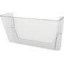 Deflecto Single Unit Wall Pocket, Letter, Stackable, 13"x4"x7", CL (DEF73201) View Product Image