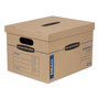 Bankers Box SmoothMove Classic Moving Boxes - Internal Dimensions: 12" Width x 15" Depth x 10" Height - External Dimensions: 12.5" Width x 16.3" Depth x 10.5" Height - Lift-off Closure - Corrugated Cardboard - Kraft Product Image 