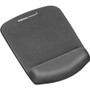 Fellowes PlushTouch Microban Mouse Pad Wrist Rest - 1" Height x 7.25" Width x 9.38" Depth - Graphite - Polyurethane, Foam - Wear Resistant, Tear Resistant, Skid Proof Product Image 