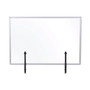 MasterVision Protector Series Glass Aluminum Desktop Divider, 47.2 x 0.16 x 35.4, Clear View Product Image