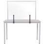 MasterVision Protector Series Glass Aluminum Desktop Divider, 47.2 x 0.16 x 35.4, Clear View Product Image