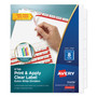 Avery Print and Apply Index Maker Clear Label Dividers, Extra Wide Tab, 8-Tab, 11.25 x 9.25, White, 1 Set View Product Image