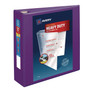 Avery Heavy-Duty View Binder with DuraHinge and Locking One Touch EZD Rings, 3 Rings, 3" Capacity, 11 x 8.5, Purple View Product Image
