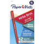 Paper Mate Write Bros. 1.2mm Ballpoint Pen - 1.2 mm Bold Conical Pen Point - Red Ink - Red Barrel Product Image 
