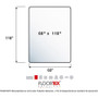 Floortex XXL Polycarbonate Rectangular Chair Mat for Hard Floors - 60" x 118" - (FLR1215030019ER) Product Image 