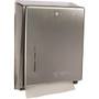 San Jamar C-Fold/Multifold Paper Towel Dispenser - C Fold, Multifold Dispenser - 500 x Towel Multifold, 300 x Towel C Fold - 14.8" Height x 11.4" Width x 4" Depth - Stainless Steel - Chrome Product Image 