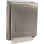 San Jamar C-Fold/Multifold Paper Towel Dispenser - C Fold, Multifold Dispenser - 500 x Towel Multifold, 300 x Towel C Fold - 14.8" Height x 11.4" Width x 4" Depth - Stainless Steel - Chrome Product Image 