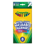 Crayola Ultra-Clean Washable Markers, Fine Bullet Tip, Assorted Colors, 8/Pack View Product Image