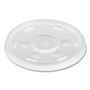 Dart 10 oz HIPS Plastic Straw-Slotted Lid - Translucent - (DCC10SL) Product Image 