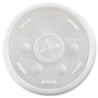 Dart 10 oz HIPS Plastic Straw-Slotted Lid - Translucent - (DCC10SL) Product Image 