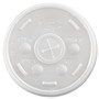 Dart 10 oz HIPS Plastic Straw-Slotted Lid - Translucent - (DCC10SL) Product Image 