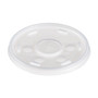 Dart 10 oz HIPS Plastic Straw-Slotted Lid - Translucent - (DCC10SL) Product Image 