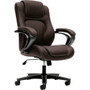 HON Chair - Brown Seat Color - Black Back Color - Vinyl Back Material - Black Frame Color - High Back Product Image 