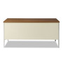 Alera Double Pedestal Steel Desk, 60" x 30" x 29.5", Cherry/Putty, Chrome-Plated Legs View Product Image
