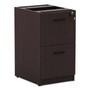 Alera Valencia Series Full Pedestal File, Left or Right, 2 Legal/Letter-Size File Drawers, Mahogany, 15.63" x 20.5" x 28.5" (ALEVA542822MY) View Product Image