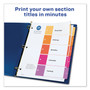 Avery Customizable TOC Ready Index Multicolor Tab Dividers, Uncollated, 5-Tab, 1 to 5, 11 x 8.5, White, 24 Sets (AVE11167) View Product Image
