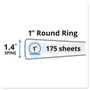 Avery Mini Size Durable View Binder with Round Rings, 3 Rings, 1" Capacity, 8.5 x 5.5, Black View Product Image