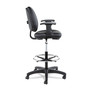 Alera Interval Series Swivel Task Stool, Supports Up to 275 lb, 23.93" to 34.53" Seat Height, Black Faux Leather View Product Image