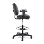 Alera Interval Series Swivel Task Stool, Supports Up to 275 lb, 23.93" to 34.53" Seat Height, Black Faux Leather View Product Image