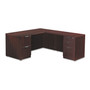 Alera Valencia Series Straight Front Desk Shell, 65" x 29.5" x 29.63", Mahogany (ALEVA216630MY) View Product Image