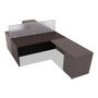 Alera Valencia Series Straight Front Desk Shell, 65" x 29.5" x 29.63", Mahogany View Product Image