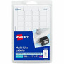 Avery Removable ID Labels - 1/2" Width x 3/4" Length - Removable Adhesive - Rectangle - Laser, Inkjet - White Product Image 