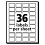 Avery Removable Multi-Use Labels, Inkjet/Laser Printers, 0.5 x 0.75, White, 36/Sheet, 28 Sheets/Pack, (5418) View Product Image