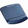 Fellowes PlushTouch Microban Mouse Pad Wrist Rest - 1" Height x 7.25" Width x 9.38" Depth - Blue - Polyurethane - Tear Resistant, Wear Resistant, Skid Proof Product Image 