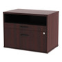 Alera Open Office Desk Series Low File Cabinet Credenza, 2-Drawer: Pencil/File,Legal/Letter,1 Shelf,Mahogany,29.5x19.13x22.88 View Product Image