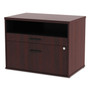 Alera Open Office Desk Series Low File Cabinet Credenza, 2-Drawer: Pencil/File,Legal/Letter,1 Shelf,Mahogany,29.5x19.13x22.88 View Product Image