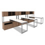 Alera Open Office Desk Series Low File Cabinet Credenza, 2-Drawer: Pencil/File, Legal/Letter, 1 Shelf,Walnut,29.5x19.13x22.88 View Product Image