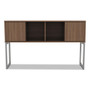 Alera Open Office Desk Series Hutch, 59w x 15d x 36.38h, Modern Walnut (ALELSHH60WA) View Product Image