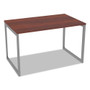 Alera Open Office Desk Series Adjustable O-Leg Desk Base, 47.25 to 70.78w x 29.5d x 28.5h, Silver View Product Image