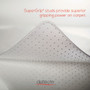 Alera Occasional Use Studded Chair Mat for Flat Pile Carpet, 45 x 53, Wide Lipped, Clear View Product Image