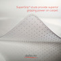 Alera Occasional Use Studded Chair Mat for Flat Pile Carpet, 45 x 53, Wide Lipped, Clear View Product Image