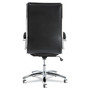 Alera Neratoli High-Back Slim Profile Chair, Faux Leather, 275 lb Cap, 17.32" to 21.25" Seat Height, Black Seat/Back, Chrome View Product Image