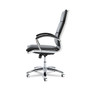 Alera Neratoli High-Back Slim Profile Chair, Faux Leather, 275 lb Cap, 17.32" to 21.25" Seat Height, Black Seat/Back, Chrome (ALENR4119) View Product Image