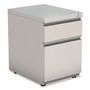 Alera File Pedestal with Full-Length Pull, Left or Right, 2-Drawers: Box/File, Legal/Letter, Light Gray, 14.96" x 19.29" x 21.65" View Product Image