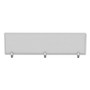 Alera Polycarbonate Privacy Panel, 65w x 0.5d x 18h, Silver/Clear View Product Image