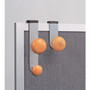 Alba Cubicle Garment Peg, 2-Hook, 1.2 x 1.38 x 7.9, Wood, Metallic Gray, 1.5 lb Capacity (ABAPM2PARTBO) View Product Image