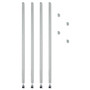 Alera Stackable Posts For Wire Shelving, 36" High, Silver, 4/Pack View Product Image