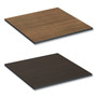 Alera Reversible Laminate Table Top, Square, 35.38w x 35.38d, Espresso/Walnut View Product Image