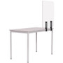 MasterVision Protector Series Frameless Glass Desktop Divider, 55.1 x 0.16 x 35.4, Clear/Aluminum View Product Image