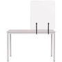MasterVision Protector Series Frameless Glass Desktop Divider, 55.1 x 0.16 x 35.4, Clear/Aluminum View Product Image