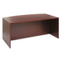 Alera Valencia Series Bow Front Desk Shell, 71" x 41.38" x 29.63", Mahogany View Product Image