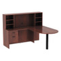 Alera Valencia Series D-Top Desk, 71" x 35.5" x 29.63", Medium Cherry (ALEVA277236MC) View Product Image