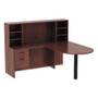 Alera Valencia Series D-Top Desk, 71" x 35.5" x 29.63", Medium Cherry View Product Image