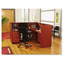 Alera Valencia Series Reception Desk with Transaction Counter, 71" x 35.5" x 29.5" to 42.5", Medium Cherry (ALEVA327236MC) View Product Image